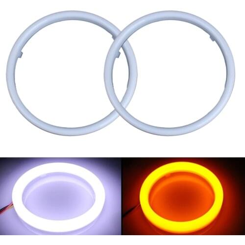 Car Angel Eyes led Halo Ring 60mm 70mm 80mm 90mm 95mm 100mm 110mm 120mm 12V LED Daytime Running Light Signal Lamps White Yellow