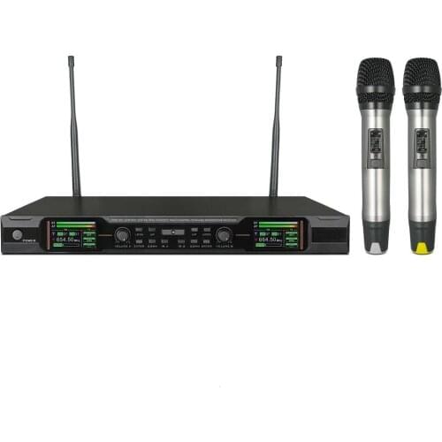 Bolymic UHF True Diversity Cordless Microphone System for Samson Wireless microphone Auto Mute For party school church