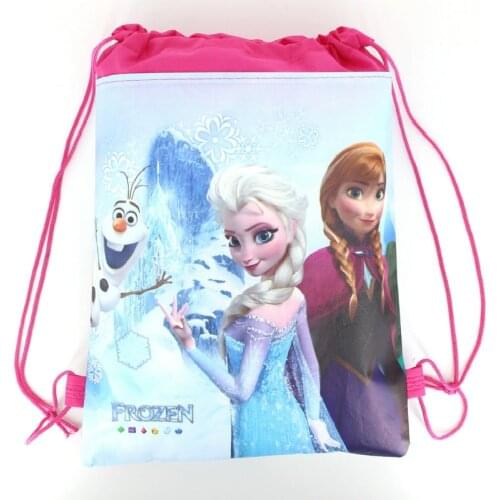 Disney Frozen Disney Princess Anna Aisha non-woven bag beam pocket backpack action figure toys for children Random Color