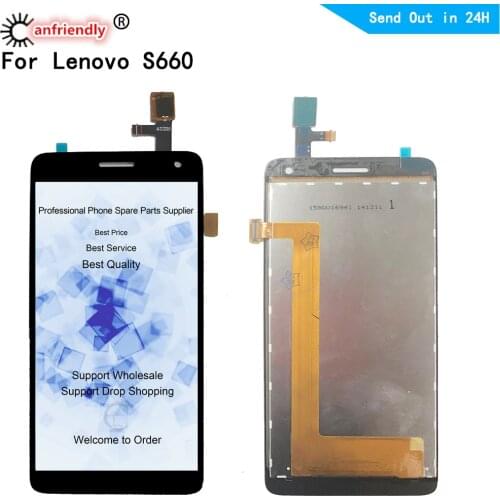 For Lenovo S660 Display+Touch Screen Replacement Digitizer with frame Assembly For Lenovo S660 S 660 Display Repair Parts