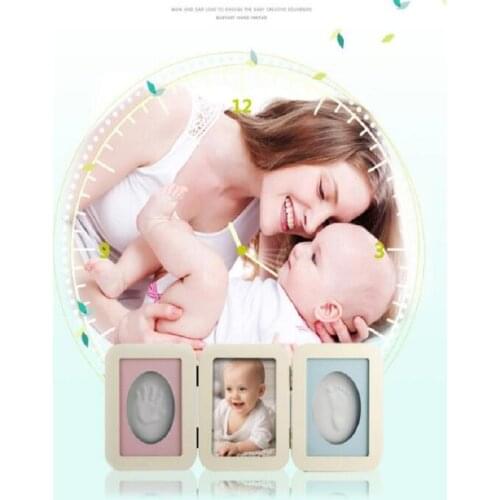 UBRUSH Photo Frame PVC Four Color pink, orange , green, blue For Baby Handprints And Footprints 2Boxes 30*9.5 cm Photo Frame