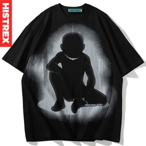 HISTREX Cool Boy 100% Cotton Men T Shirt Summer Print Casual Graphic Shirt Male Funny Crewneck Male P Tshirt Man VQ0F2