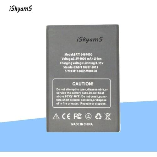ISkyamS 1x 4000mAh BAT16484000 High Quality Li-ion Replacement Battery for Doogee X5 MAX X5MAX Pro Batterie Batterij Bateria