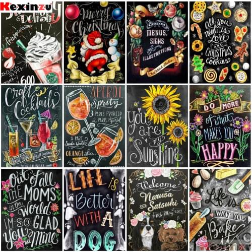 KEXINZU Full Square/Round Drill 5D DIY Diamond Painting blackboard Diamond Embroidery Animals Cross Stitch Mosaic Rhinestone Art