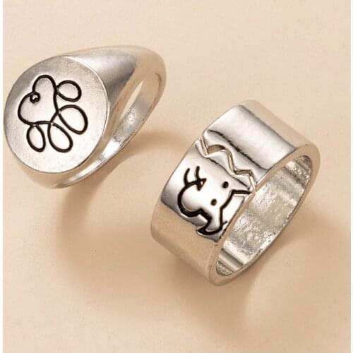 Cute Animal Fox Single Ring for Women Men Shiny Crystal Stone Pig Fox Butterfly Alloy Metal Party Jewelry кольца