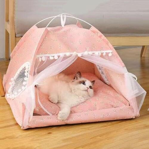 Pet Bed for Cat House Cozy Products for Pet Accessories Nest Comfy Calming Cat Beds for Small Dogs Chihuahua Tent Hammock