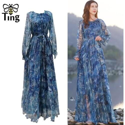 Tingfly Vintage Leopard Floral Beach Chiffon Maxi Dresses Plus Size Loose Relaxed-fit Long Summer Boho Dress Women Party Dress