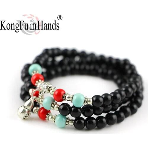 Bohemia Multilayer strand bracelets colorful ceramic beads ethnic Chinese culture Accessories graduation birthday holiday gift