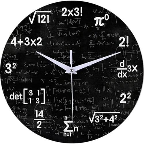 Math Wall Clock,Mathematics Clock,for Kids Math Formulas Icons Wall Clock Classroom Decor,Gift for Teacher