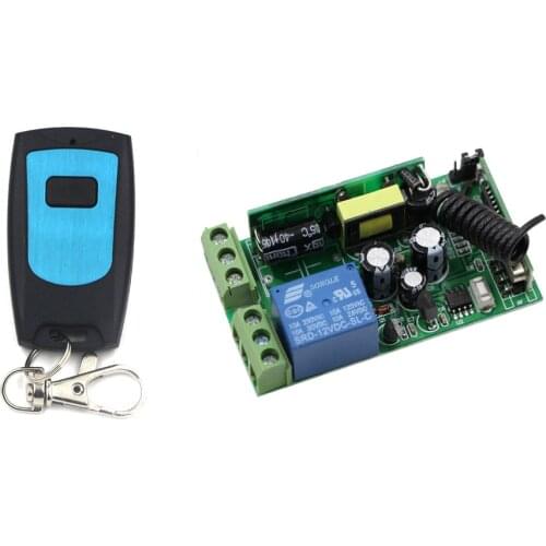New AC 85V 110V 220V 230V 250V 1 CH Wireless Remote Control Switch System Receiver With Waterproof Transmitter 315/433mhz