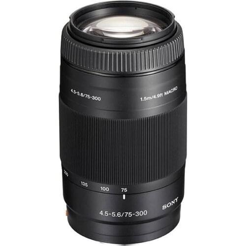 USED Sony 75-300mm f/4.5-5.6 Compact Super Telephoto Zoom Lens for Sony Alpha Digital SLR Camera