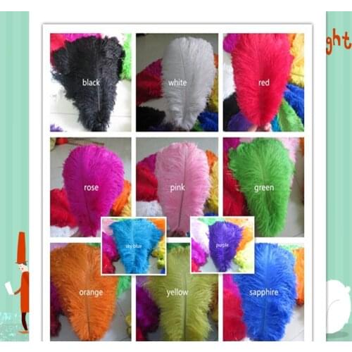 Wholesale 100pcs / A lot of beautiful ostrich feathers long12-14 inches / 30-35 cm multiple colors are available