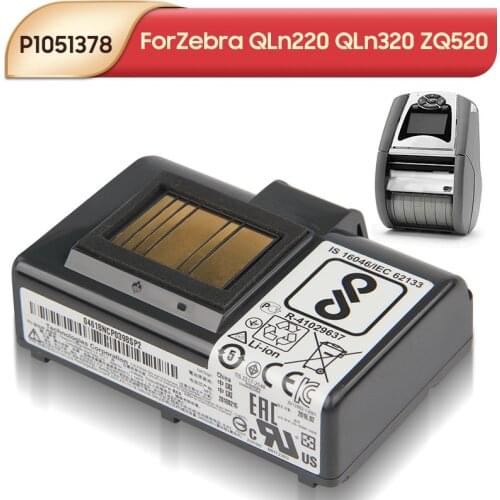 Original Replacement Battery P1051378 For Zebra QLn220 QLn320 QLn220HC ZQ520 2450mAh Mobile Printers Batteries