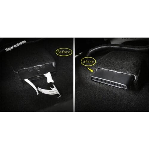 Lapetus Front Seat Bottom Air AC Outlet Vent Anti-plug Cover Plastic Protection Net Kit Fit For Ford Explorer 2013 - 2018