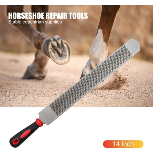 14 Inch Horse Hoof Rasp Trimming File Iron Horseshoe File Farrier Horseshoe Repair Tools Stable Equestrian Supplies
