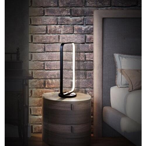 Touch ON OFF Led Ring Bedside Desk Lamp Decorative Table For Bedroom
