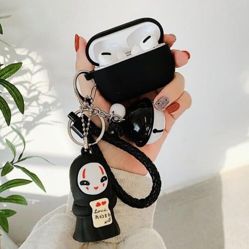 Anime Black Monster Silicone Case for Airpods 1 2 Cartoon Cute Case for Apple Airpods Pro Wireless Earphone Cover Charging Box