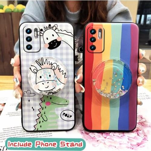 Cute glisten Phone Case For Xiaomi Redmi Note10 5G/POCO M3 Pro 4G/M3 Pro 5G foothold Kickstand