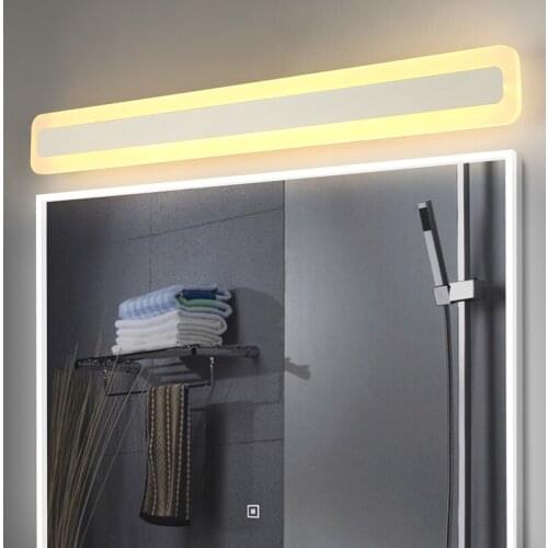 Modern 40/50/60/80/100/120CM Acrylic Mirror Wall Light 85-265V 16W Led Waterproof Bathroom Lamp Bedroom Vanity Lighting
