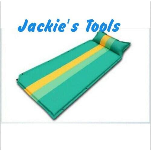 Outdoor Camping Self Inflatable Air Mat Hiking Sleeping Bed for One Person with pillow Top Quality