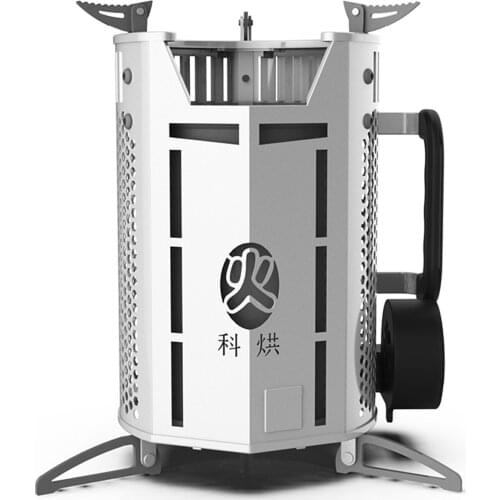 Outdoor Camping Wood Stove Portable Stainless Steel Stove High Power Blower Stove Multifunctional Barbecue Burner