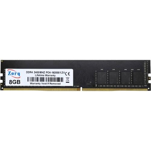 Zorq DDR4 Desktop Memory 4GB 8GB 16GB PC4-17000 PC4-19200 DIMM 2133MHz 2400MHz 2666MHz 3200MHz RAM 1.2V 260PIN NON ECC
