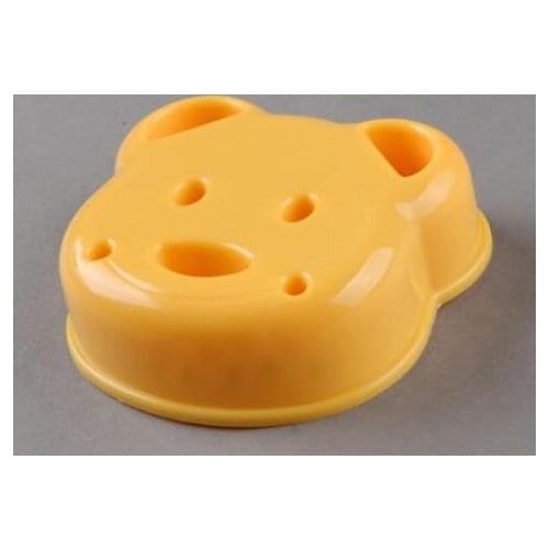 100pcs DIY Cartoon Bear Design Sandwich Cutter Bread Biscuits Embossed Device Cake Tools Rice Balls Lunch DIY Mould Tool