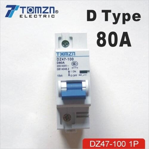 1P 80A 240V/415V 50HZ/60HZ Circuit breaker MCB sp