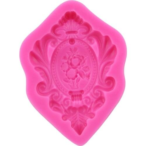 3D European Flower Border Relief Lace Silicone Mold Styling Jelly Mould Fondant Cupcake Decorating Gumpaste Decorating Tools