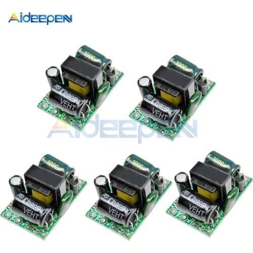 5PCS AC-DC 800mA 5V Buck Converter Step Down Board Module 110V 220V to Transformer Power Supply For Arduino Voltage Isolation