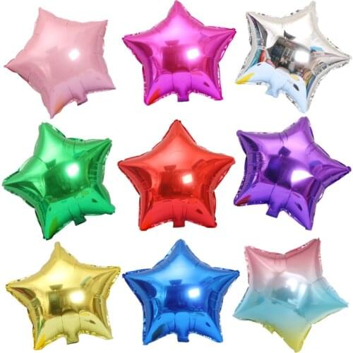 5 pcs 18 inches Star Foil Balloon Childrens birthday party decoration wedding festival Scene decoration helium balloon Kid toy