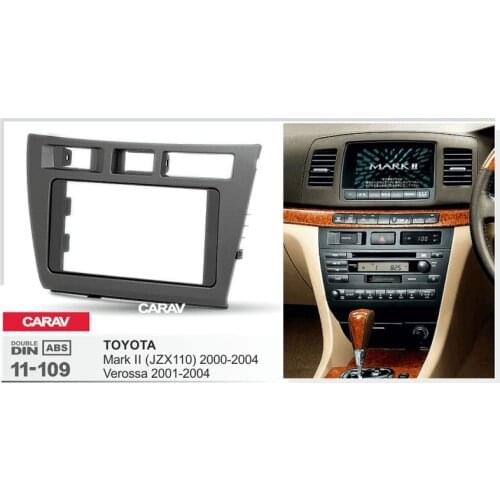 CARAV 11-109 Top Quality Radio Fascia for TOYOTA Mark II (JZX110) 2000-2004; Verossa Stereo Fascia Dash CD Trim Installation Kit