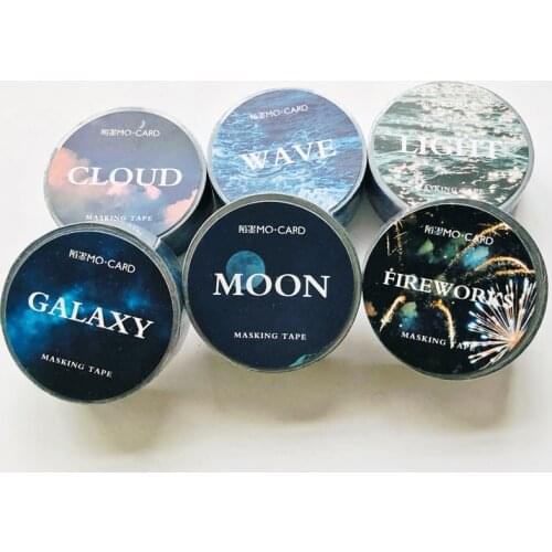 3 meters Starry Ocean DIY Decorative Masking Washi Tape Stickers Album Hand Account Stick Label