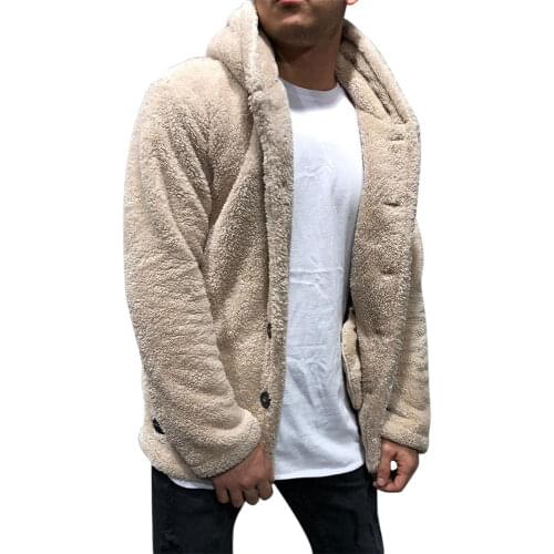 2021 Sherpa Fleece Cardigan Plus Size 3XL Fluffy Hooded Jacket Winter Warm Streetwear Unisex Teddy Sweaters