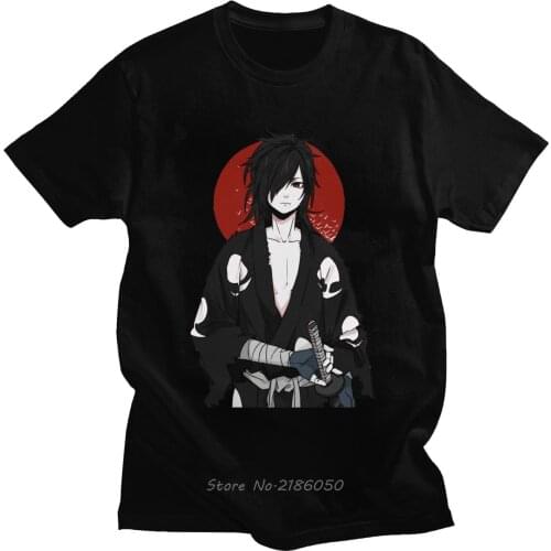 Dororo Hyakkimaru Manga Tee Tops Men Short Sleeve tshirt Summer Sword samurai Warrior T Shirt Japanese Anime Cotton T-Shirt Gift
