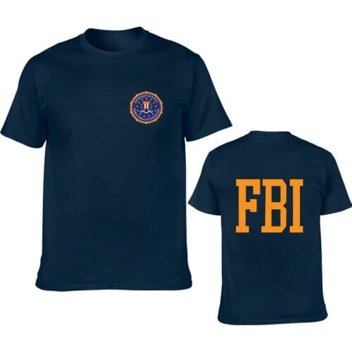 Federal Bureau of Investigation T-Shirt Men Cotton Short Sleeve Print FBI T Shirt Harajuku Streetwear Women Tees Shirts