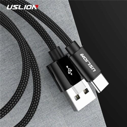 USLION Type C USB Android Mobile Phone Charging Cable For Xiaomi Redmi Cable 2A Fast Charging Cable for Huawei Data Cable