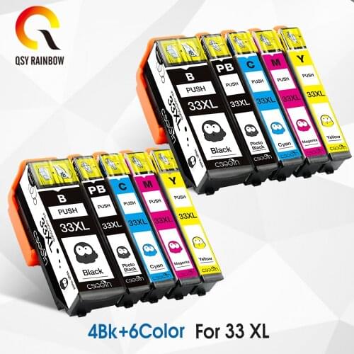 Compatible 10PK For EPSON T3351 T3361 T3362 T3363 T3364 Ink cartridge for Epson XP 530 630 640 635 645 830 900 Printer