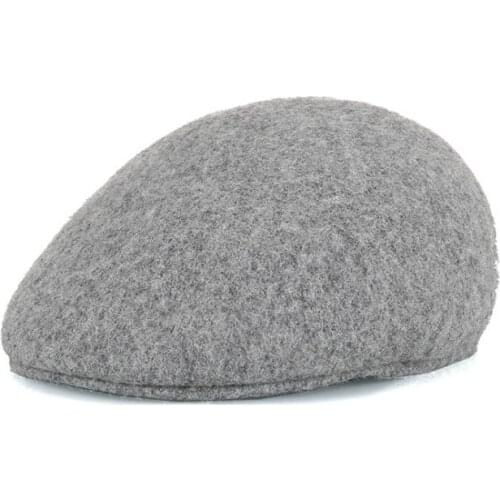 British Vintage Flat Cap Man Winter Adjustable Driver Solid Color Fashion Girls Outfly Acrylic Wool Women Felt Berets