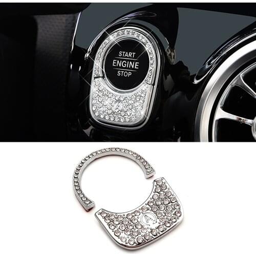 For Mercedes Benz B Class W247 2018 2019 2020 B180 B200 B220 B250 Engine Start Stop Switch Button Crystal Trim Diamond Cover
