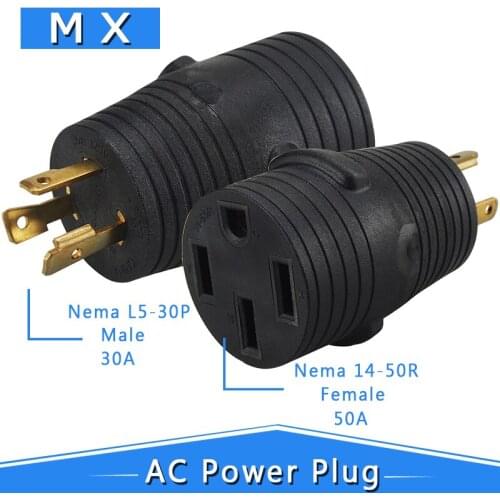 [L5-30P to 14-50R] Plugrand Nema L5-30 30 AMP Male to 14-50 50 AMP Nema L5-30P to 14-50R Adapter Generator Receptacle