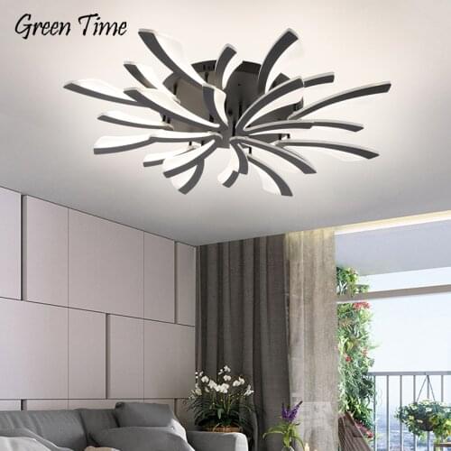 Modern LED Ceiling Lights Home Indoor Ceiling Lamp for Living Room Bedroom Dining Room Kitchen Lamp Decor Lighting Lustres Black
