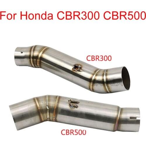 Motorcycle Pipe Modified Motorcycle Exhaust Adapter Middle Link Pipe Connect Muffler Pipe For Honda CBR300 CBR500 CBR500R