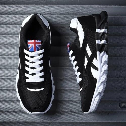 Men Running Shoes Autumn PU leather Blade Sneakers High Quality Outdoor Light Breathable Sport Athletic Men Shoes Male Sneakers