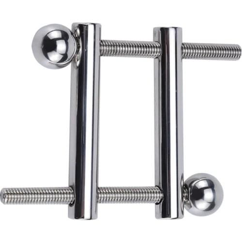 Male Penis Bondage Scrotum Torture Squeeze Stainless Steel Cock Restraint Adjustable SM Tools Adult Game Sex Toys