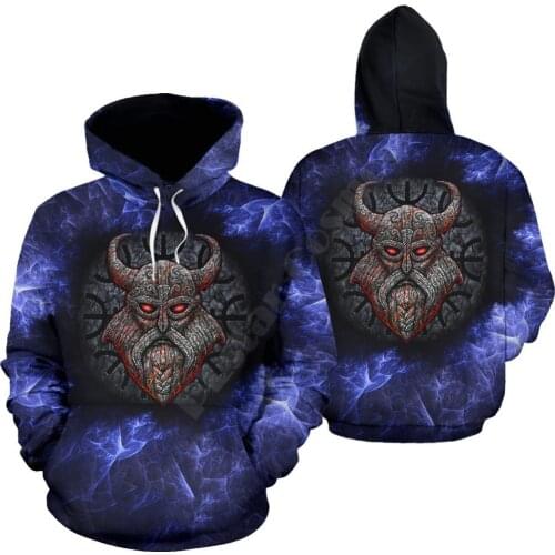 Stone Viking With a Horned Helmet 3D Printed Hoodies Fashion Pullover Men For Women Sweatshirts Sweater Cosplay Costumes
