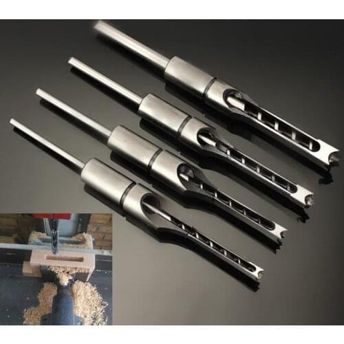 HSS Twist Drill Bits Woodworking Drill Tools Kit Set Square Auger Mortising Chisel Drill Set Square Hole Extended Saw 6.0mm~16mm