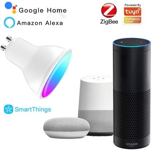 Tuya ZigBee Led Downlight Smart Lamp RGB+CCT Dimming Color Changing Light Bulb Support Alexa Google SmartThings Smart Life APP