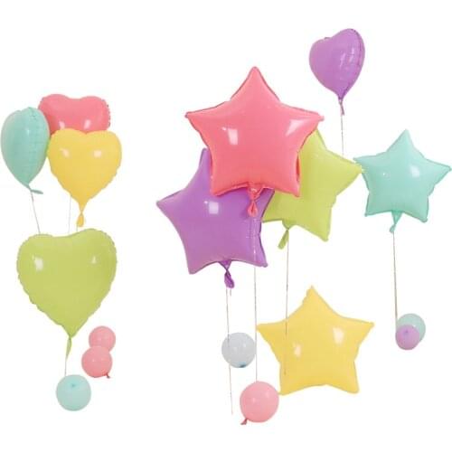 Heart-shaped Aluminum Film Balloon/Pentagram Aluminum Film Balloon Party Supplies Helium Globos Decoration