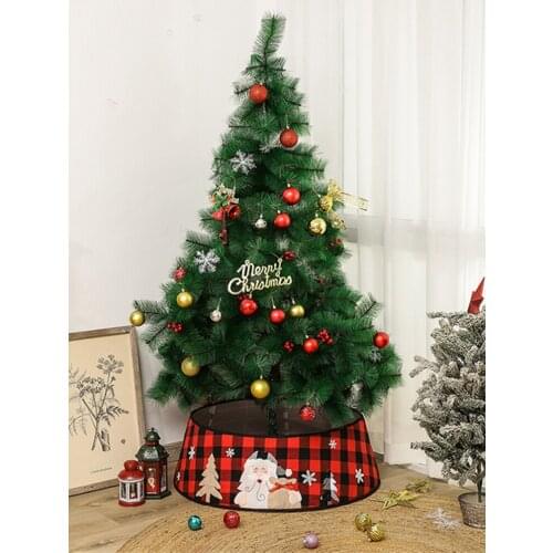 Christmas Tree Skirt New Year Home Decor Round Xmas Tree Collar Fence Decorations for Ornaments Festive Party Supplies